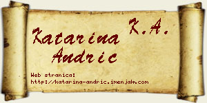Katarina Andrić vizit kartica